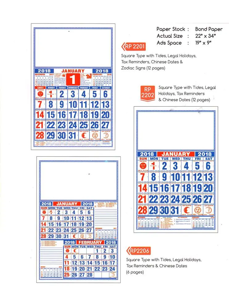 Commercial Calendar (22x34)